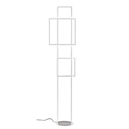 Ondaluce - LED stmievateľná stojacia lampa DOWEL LED/77W/230V 166 cm strieborná