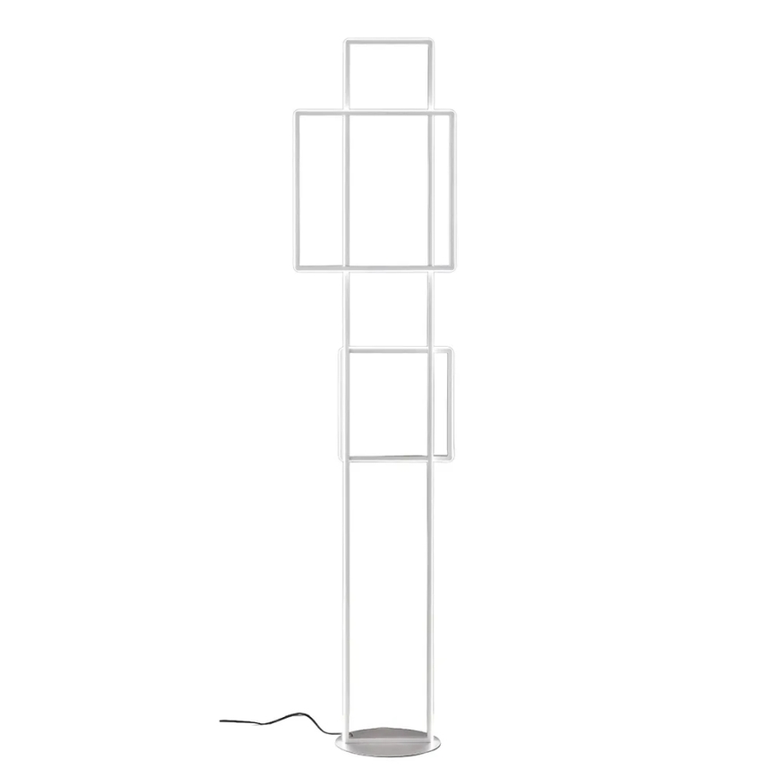 Ondaluce - LED stmievateľná stojacia lampa DOWEL LED/77W/230V 166 cm strieborná