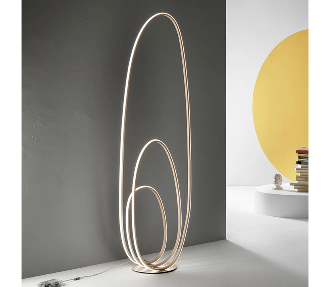 Ondaluce - LED Stmievateľná stojacia lampa GOLDEN LED/45W/230V 160 cm zlatá PT.GOLDEN/ORO