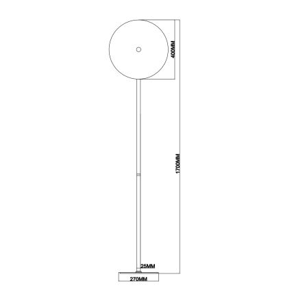 Ondaluce - LED stmievateľná stojacia lampa JOKEY LED/15W/230V 170 cm zlatá/dymová béžová