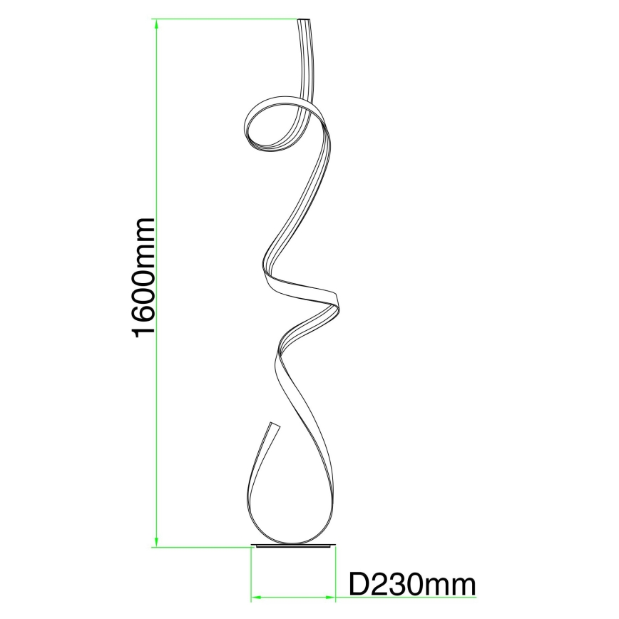 Ondaluce - LED stmievateľná stojacia lampa LUMEN LED/30W/230V strieborná