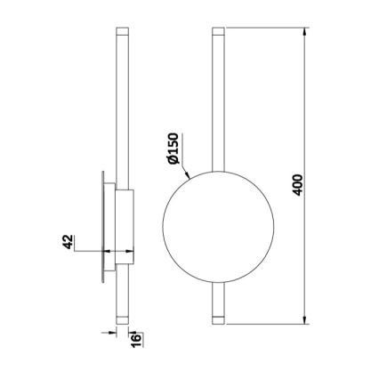 Ondaluce - LED stmievateľné nástenné svietidlo JAMES LED/16W/230V zlaté