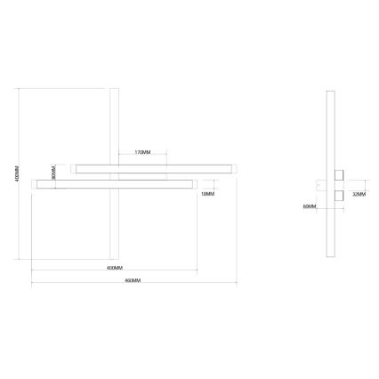 Ondaluce - LED stmievateľné nástenné svietidlo MOVIDA LED/20W/230V zlaté