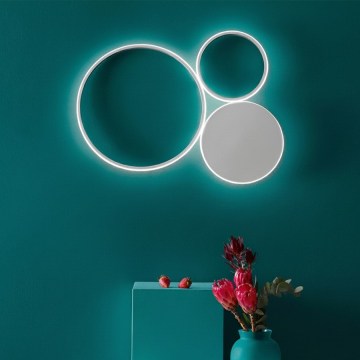 Ondaluce - LED Stmievateľné nástenné svietidlo POIS LED/42W/230V strieborné