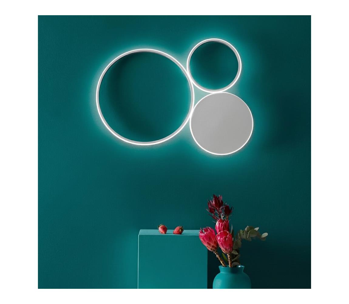 Ondaluce - LED Stmievateľné nástenné svietidlo POIS LED/42W/230V strieborné PL.POIS/SILVER-PC