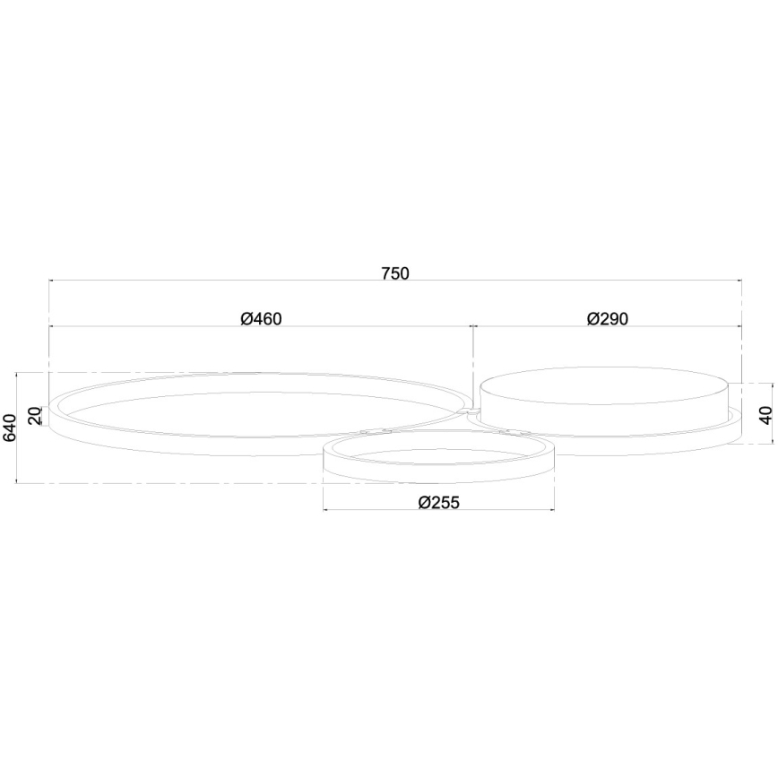 Ondaluce - LED stmievateľné nástenné svietidlo POIS LED/42W/230V zlaté