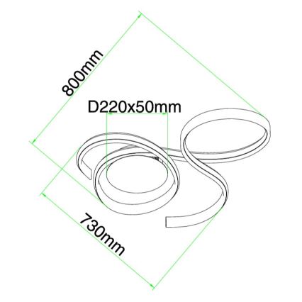 Ondaluce - LED Stmievateľné nástenné svietidlo TWIST LED/57W/230V biela