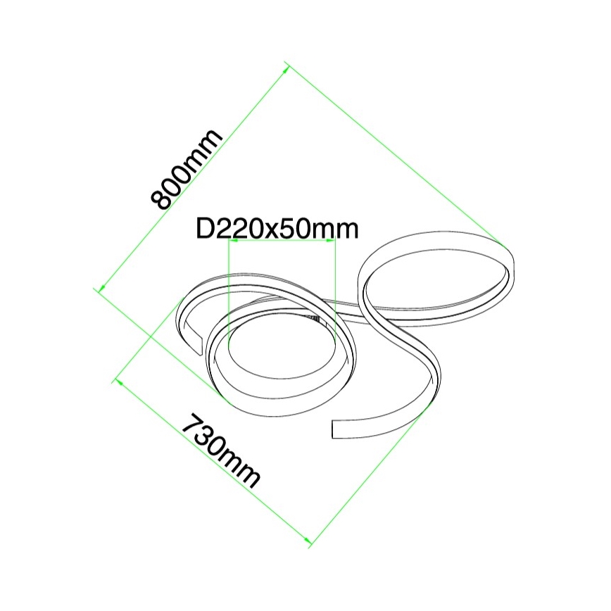 Ondaluce - LED Stmievateľné nástenné svietidlo TWIST LED/57W/230V biela
