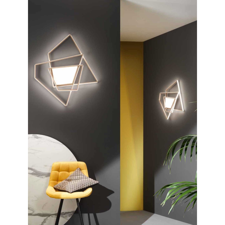 Ondaluce - LED stmievateľné stropné svietidlo GALAXY LED/90W/230V 71x84 cm zlaté