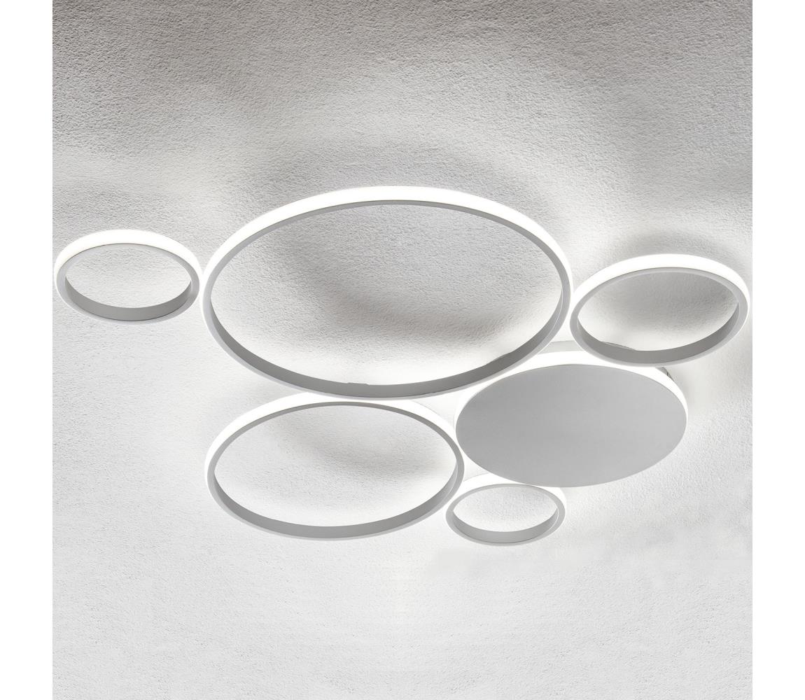 Ondaluce - LED stmievateľné stropné svietidlo POIS LED/68W/230V strieborné PL.POIS/SILVER-GR