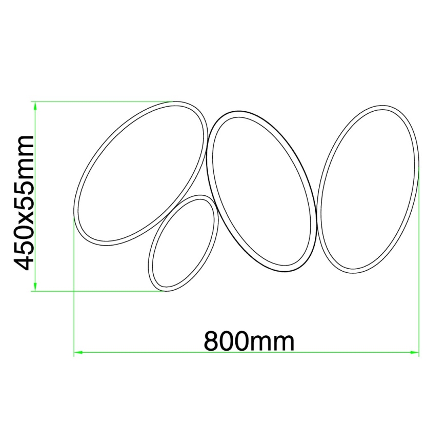 Ondaluce - LED stmievateľné stropné svietidlo RICE LED/34W/230V 45x80 cm zlaté