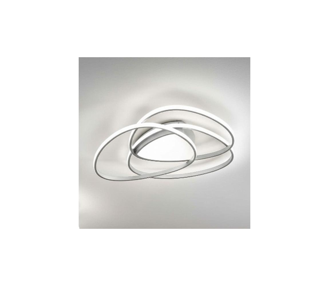 Ondaluce - LED stmievateľné stropné svietidlo ROSE LED/60W/230V 50x54 cm strieborné PL.ROSE/PCSIL3000K