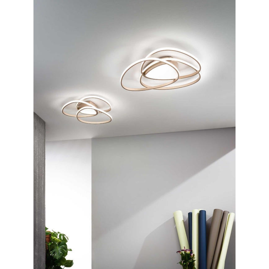Ondaluce - LED stmievateľné stropné svietidlo ROSE LED/60W/230V 50x54 cm zlaté