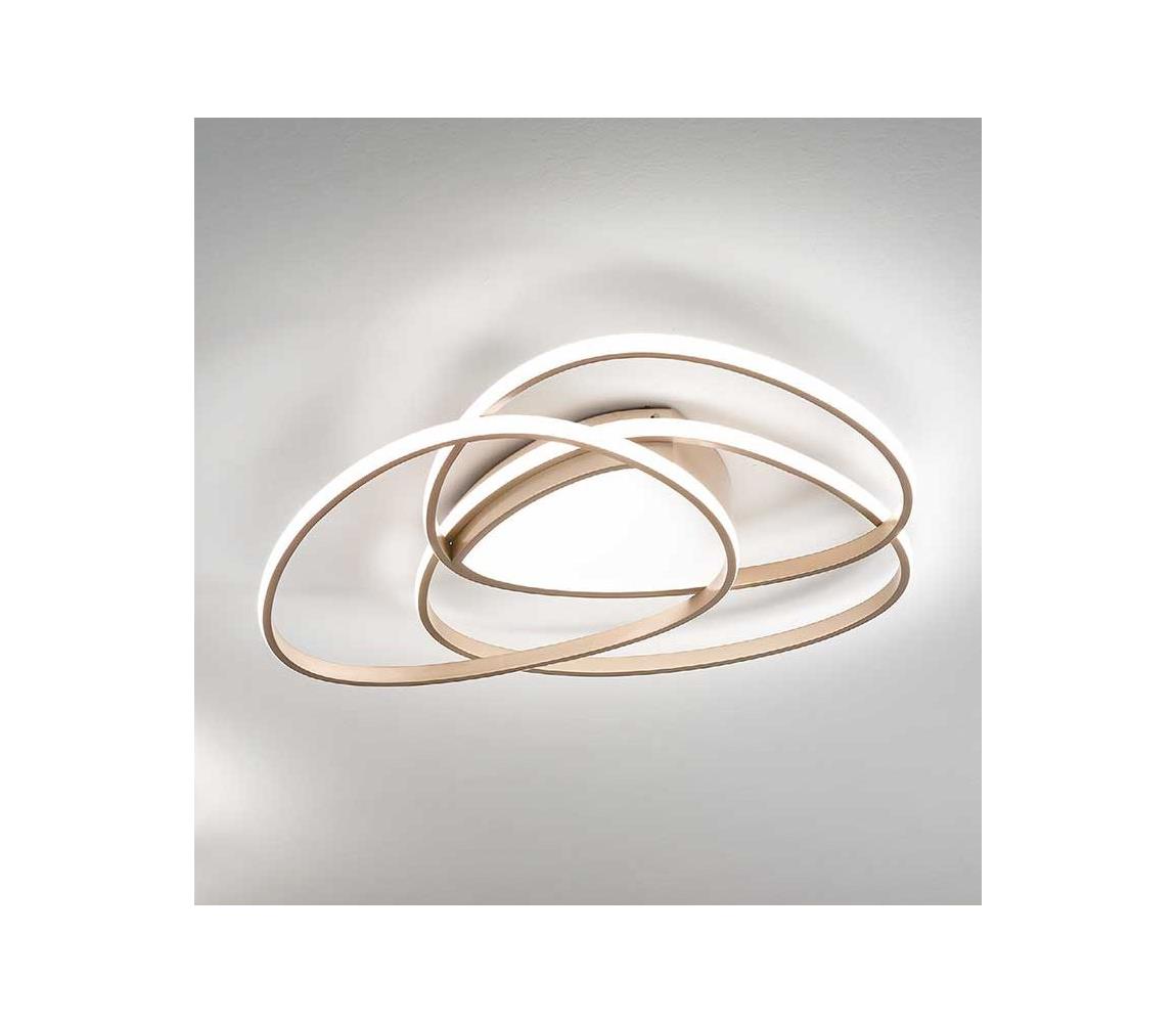 Ondaluce - LED stmievateľné stropné svietidlo ROSE LED/70W/230V 63x67 cm zlaté PL.ROSE/MDORO3000K