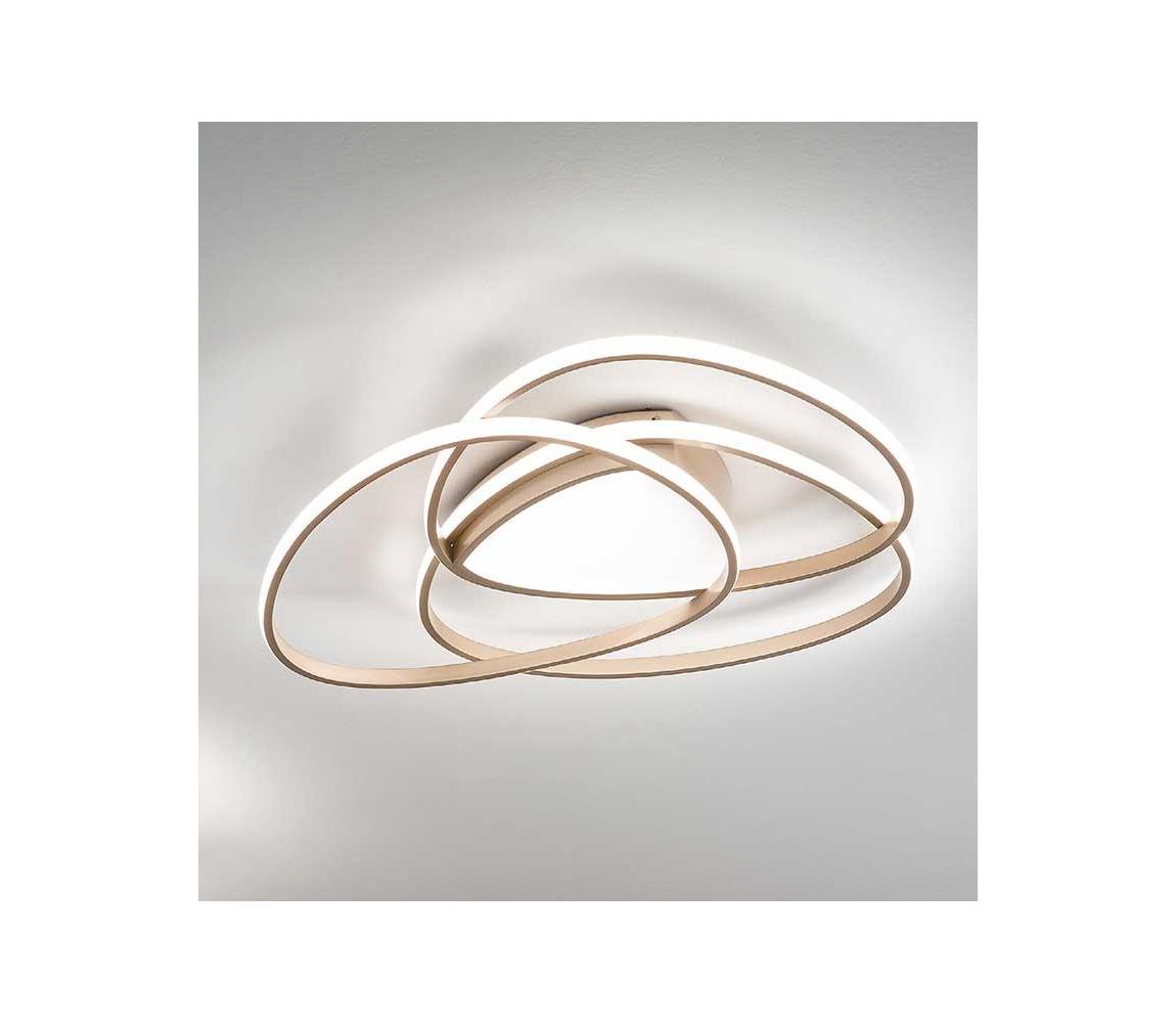 Ondaluce - LED stmievateľné stropné svietidlo ROSE LED/80W/230V 71x76 cm zlaté PL.ROSE/GRORO3000K