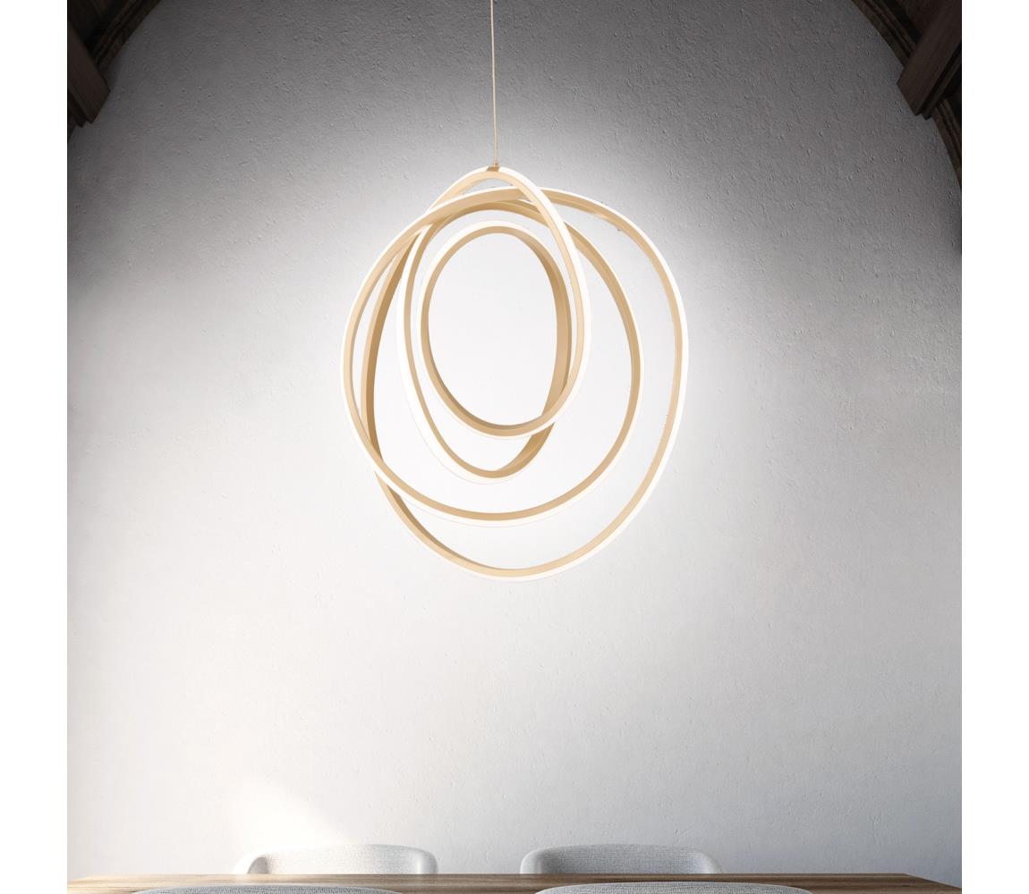 Ondaluce - LED stmievateľný luster na lane GOLDEN LED/50W/230V pr. 50 cm zlatý SO.GOLDEN/50