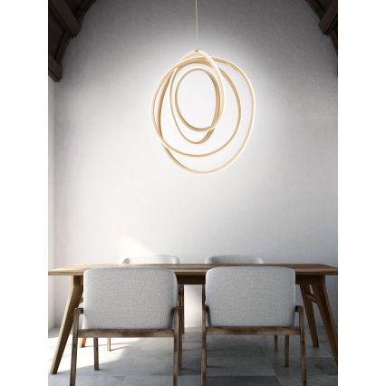 Ondaluce - LED stmievateľný luster na lane GOLDEN LED/50W/230V pr. 50 cm zlatý