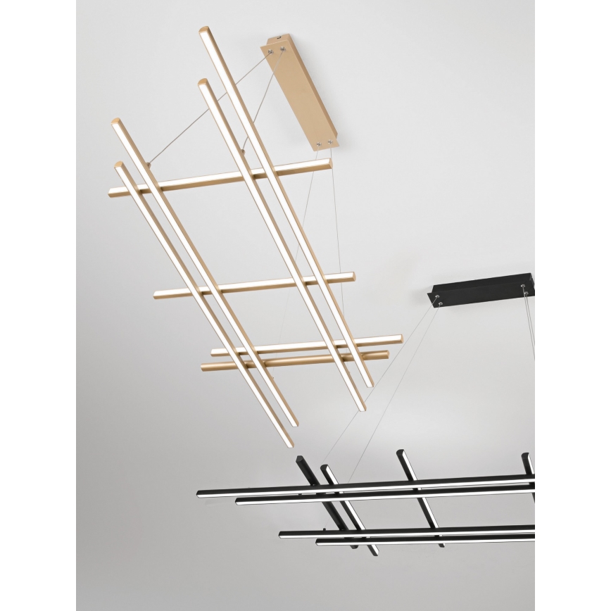 Ondaluce - LED Stmievateľný luster na lane MOVIDA LED/114W/230V zlatý