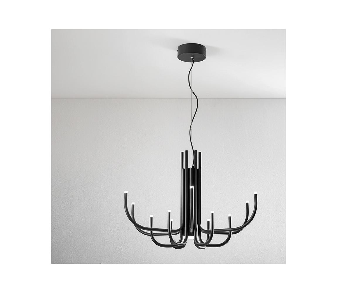 Ondaluce - LED stmievateľný luster na lane NOUVEAU LED/35W/230V Ø 78 cm čierny SO.NOUVEAU/NERO