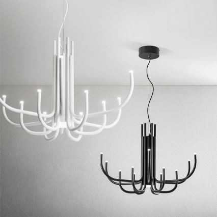 Ondaluce - LED stmievateľný luster na lane NOUVEAU LED/35W/230V Ø 78 cm čierny