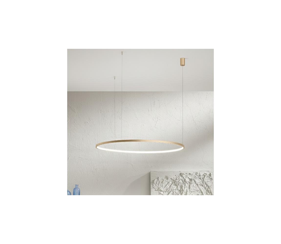 Ondaluce - LED stmievateľný luster na lane SOEL LED/28W/230V priemer 60 cm zlatý SO.SOEL/60-ORO