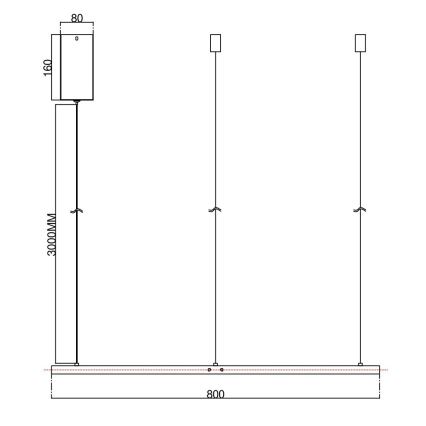 Ondaluce - LED stmievateľný luster na lane SOEL LED/38W/230V pr. 80 cm zlatý