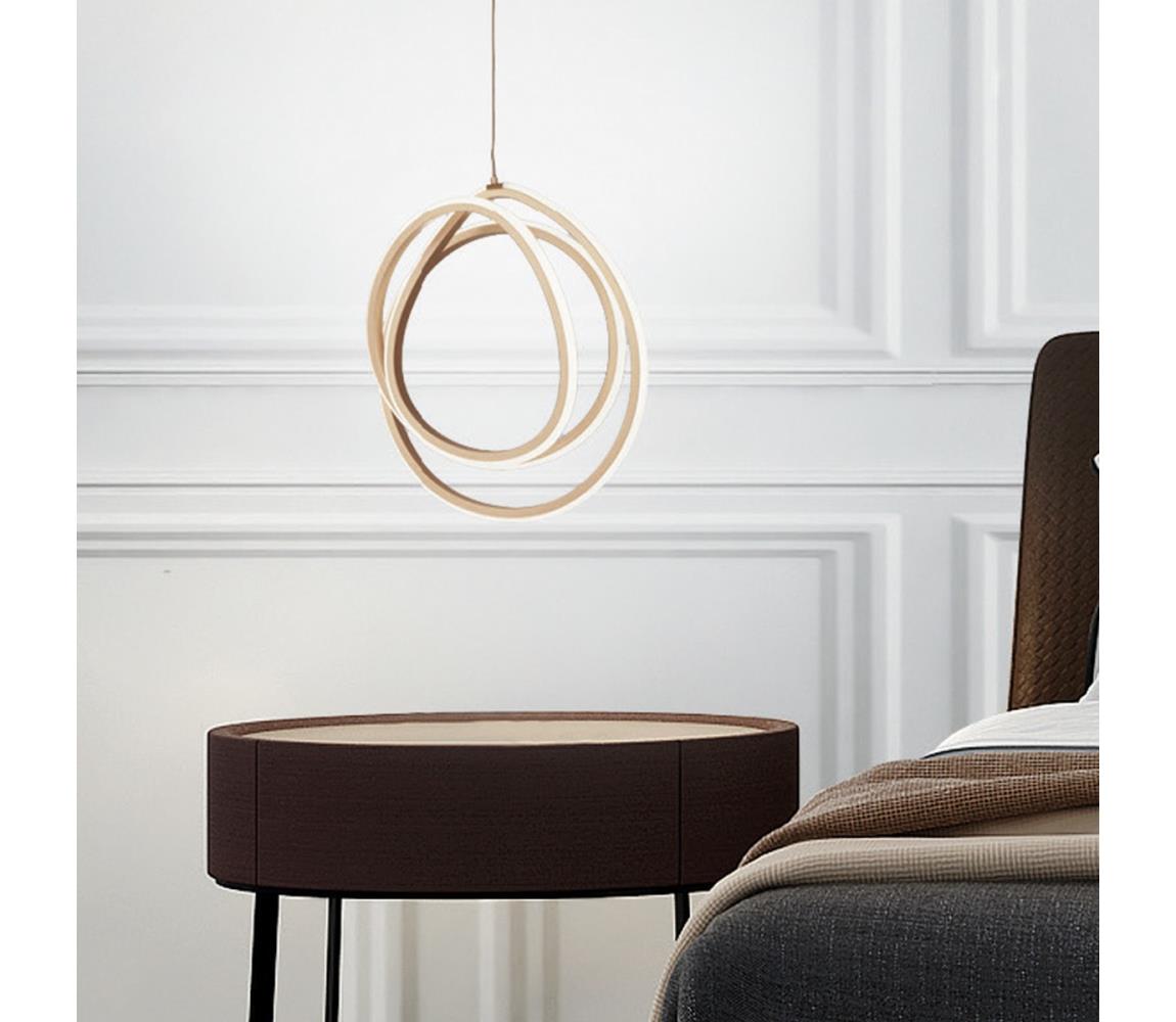 Ondaluce - LED stmievateľný luster na lanku GOLDEN LED/28W/230V pr. 31,5 cm zlatá SO.GOLDEN/35