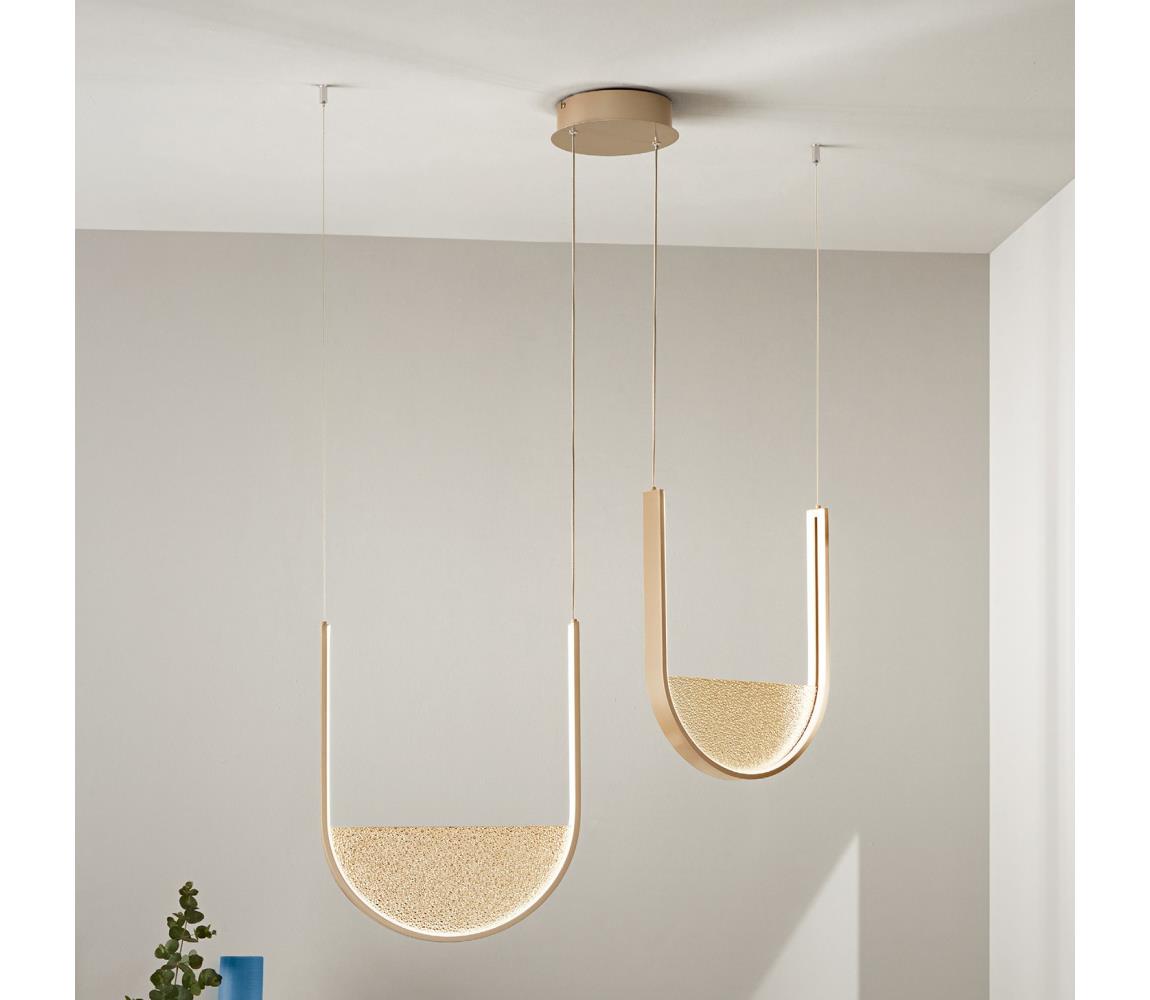 Ondaluce - LED stmievateľný luster na lanku LOTUS LED/55W/230V zlatý SO.LOTUS/2-ORO