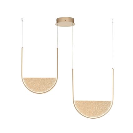 Ondaluce - LED stmievateľný luster na lanku LOTUS LED/55W/230V zlatý