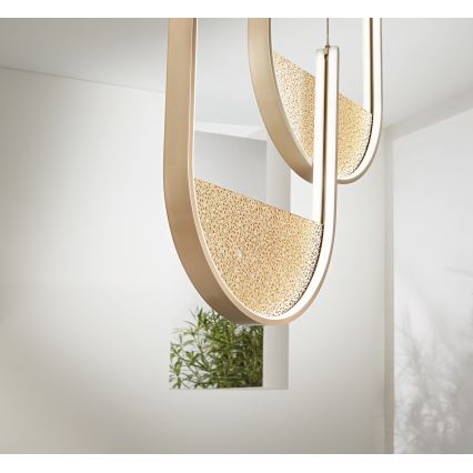 Ondaluce - LED stmievateľný luster na lanku LOTUS LED/55W/230V zlatý