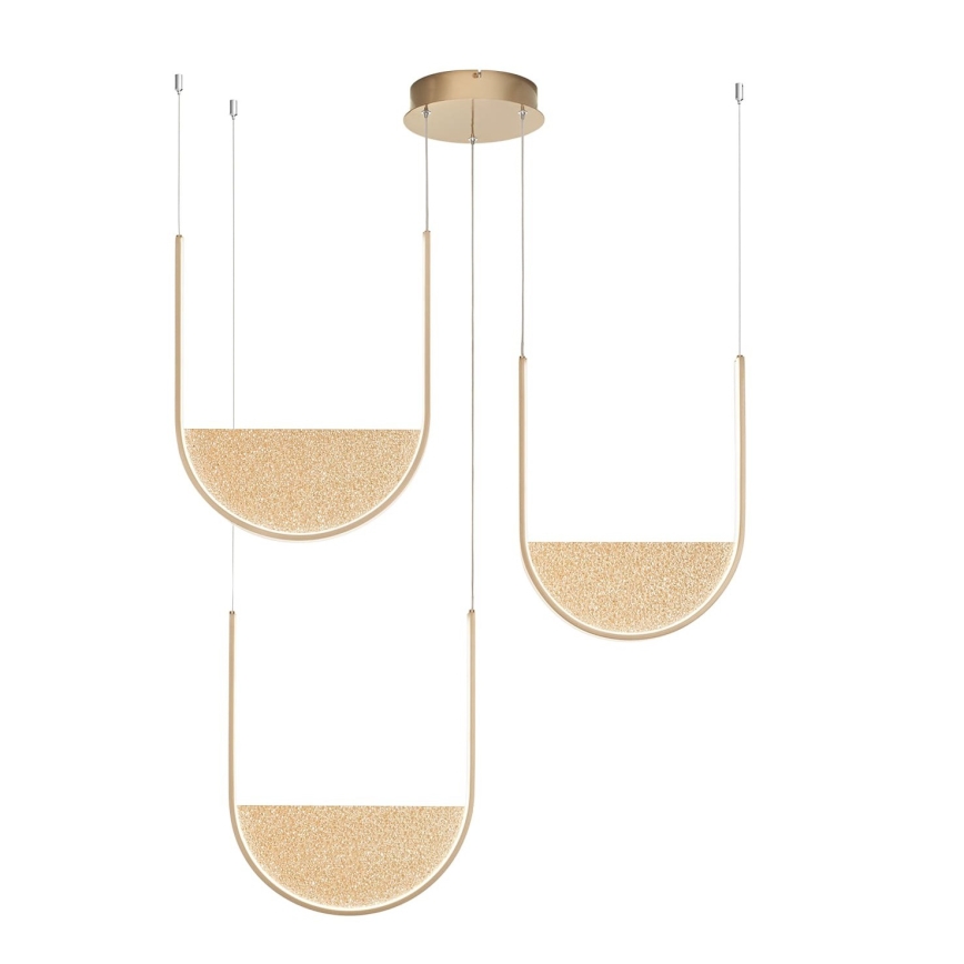 Ondaluce - LED stmievateľný luster na lanku LOTUS LED/70W/230V zlatý