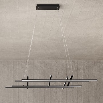 Ondaluce - LED stmievateľný luster na lanku MOVIDA LED/114W/230V čierna