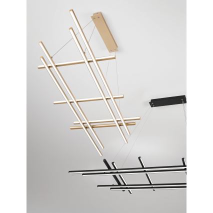 Ondaluce - LED stmievateľný luster na lanku MOVIDA LED/114W/230V čierna