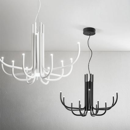 Ondaluce - LED Stmievateľný luster na lanku NOUVEAU LED/35W/230V čierny