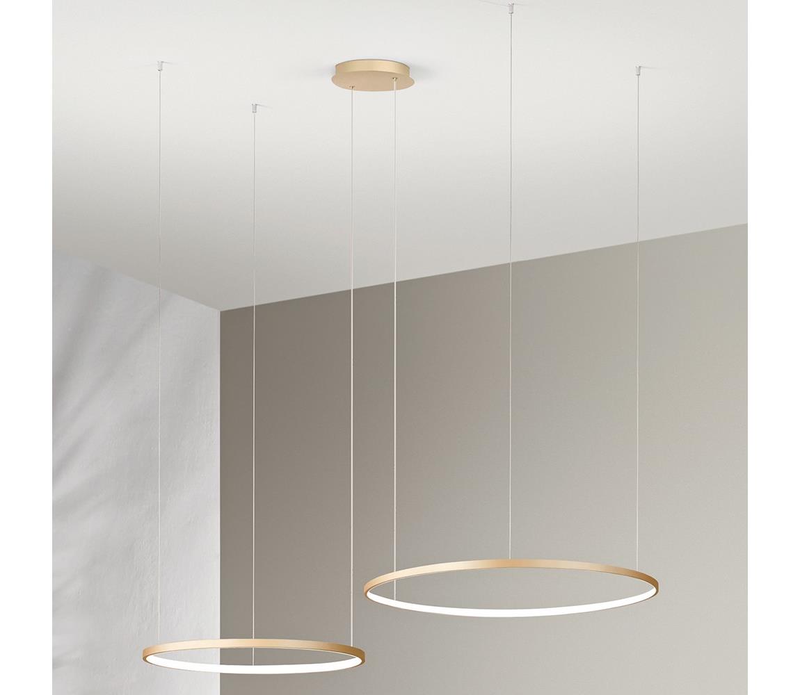 Ondaluce - LED stmievateľný luster na lanku SOEL LED/28W/230V + LED/38W zlatá SO.SOEL/2-ORO
