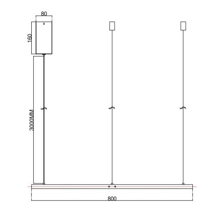 Ondaluce - LED stmievateľný luster na lanku SOEL LED/38W/230V 3000/4000K priem. 80 cm biela