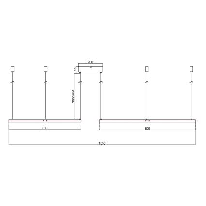 Ondaluce - stmievateľný LED závesný luster na lankách SOEL LED/28W/230V + LED/38W priemer 80/60 cm biela
