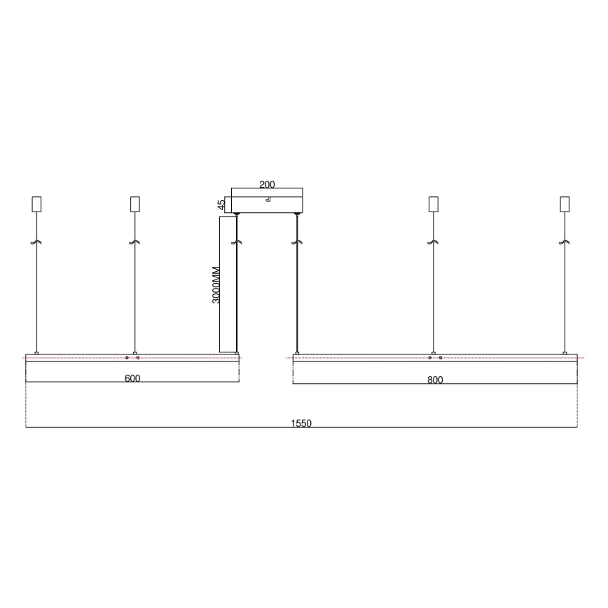 Ondaluce - stmievateľný LED závesný luster na lankách SOEL LED/28W/230V + LED/38W priemer 80/60 cm biela