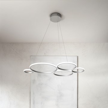 Ondaluce - LED stmievateľný závesný luster na lanku POIS LED/60W/230V strieborná