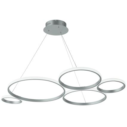 Ondaluce - LED stmievateľný závesný luster na lanku POIS LED/60W/230V strieborná