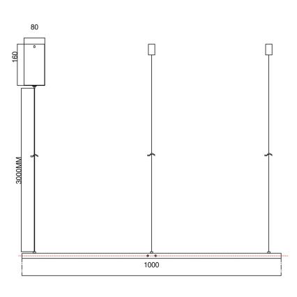 Ondaluce - LED stmievateľný závesný luster na lanku SOEL LED/47W/230V Ø 100 cm zlatý