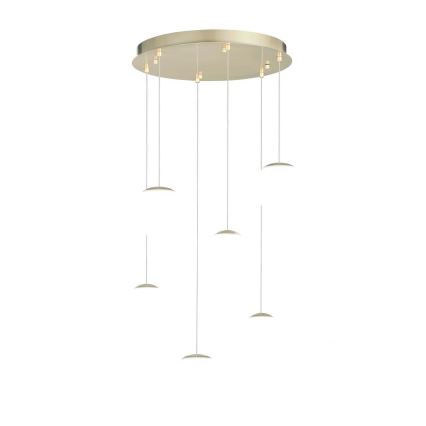 Ondaluce - LED závesný luster SANTOS LED/48W/230V pr. 45 cm zlatá/biela