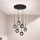Ondaluce - Luster na lanku JEWEL 8xE14/10W/230V pr. 70 cm čierna/dymová čierna