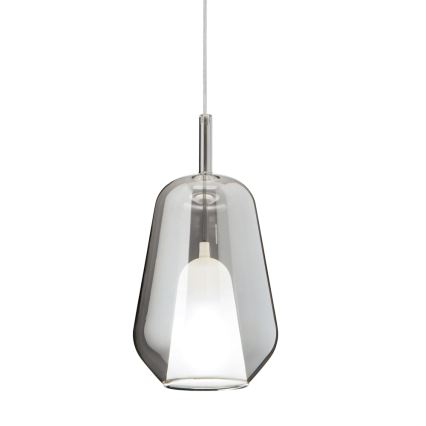Ondaluce - Luster na lanku THELMA 1xE27/15W/230V pr. 19 cm čierna/dymová sivá