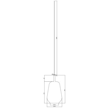 Ondaluce - Luster na lanku THELMA 1xE27/15W/230V pr. 19 cm čierna/dymová sivá