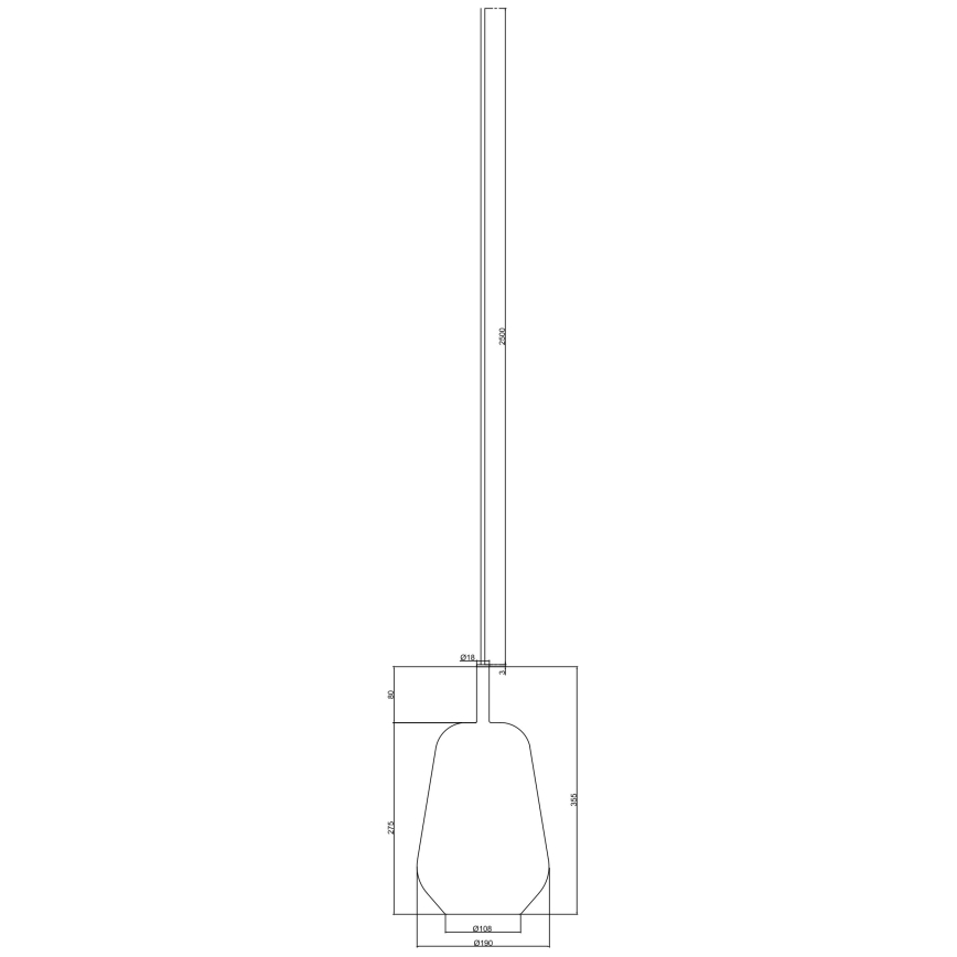 Ondaluce - Luster na lanku THELMA 1xE27/15W/230V pr. 19 cm čierna/dymová sivá