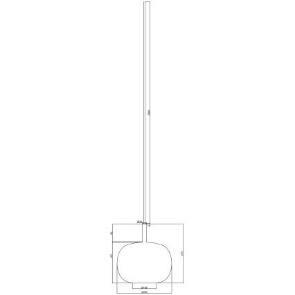 Ondaluce - luster na lanku THELMA 1xE27/15W/230V pr. 25 cm zlatý/číry