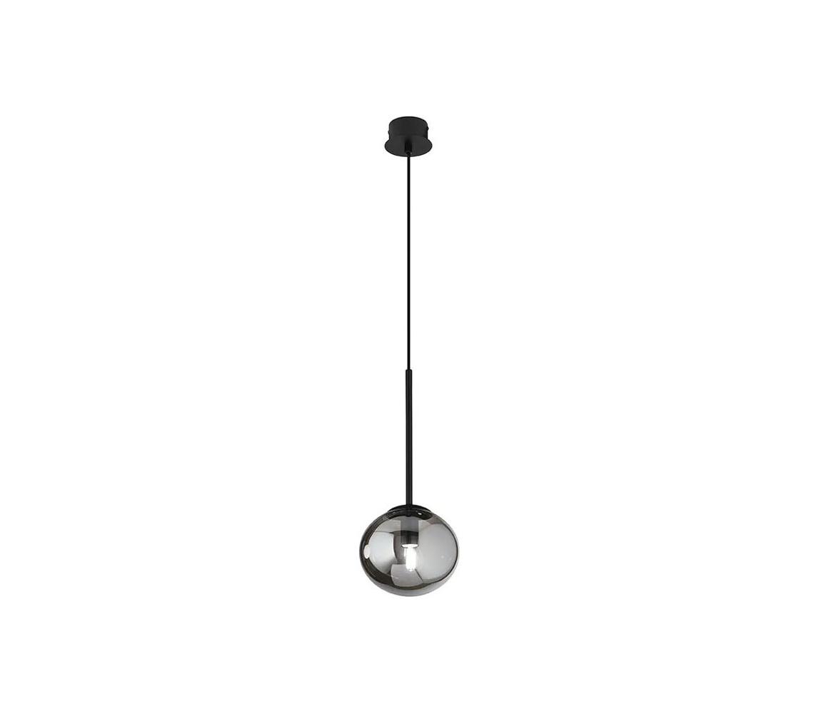 Ondaluce - Lustr na lanku JEWEL 1xE14/10W/230V pr. 17 cm čierna/dymová čierna SO.JEWEL/NERO
