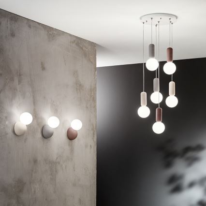 Ondaluce - Nástenné svietidlo ROCK 1xG9/7W/230V betón/biela