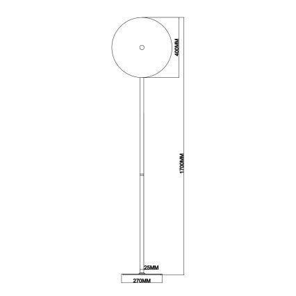 Ondaluce - stmievateľná stojaca lampa JOKEY LED/15W/230V, 170 cm, zlatá/priehľadná